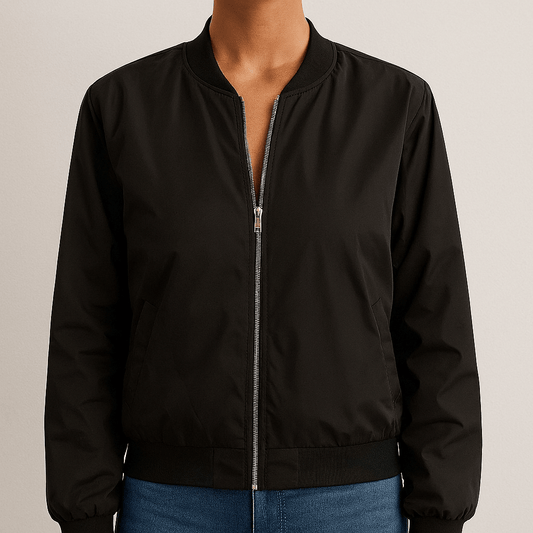 Women's - Casual Bomber Jacket - Stylish Comfort for Everyday Wear