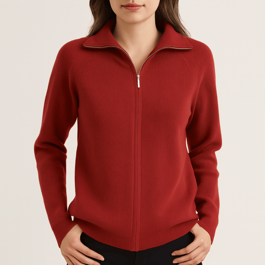 Women's - Casual Knitted Soft Jacket - Cosy Material - Perfect for Everyday Wear - Stylish Comfort for All Occasions