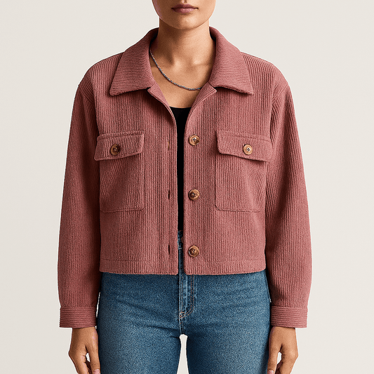 Women's - Casual Transition Jacket - Button Fastening - Lightweight & Stylish