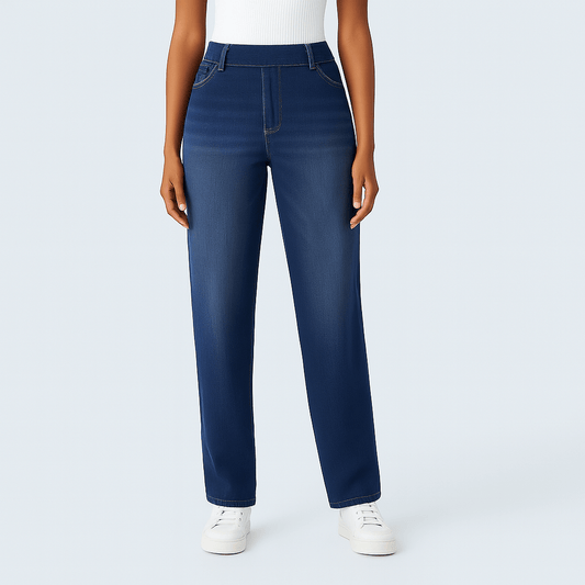 Women's - Comfortable Elastic Trousers - Stylish & Versatile Everyday Wear