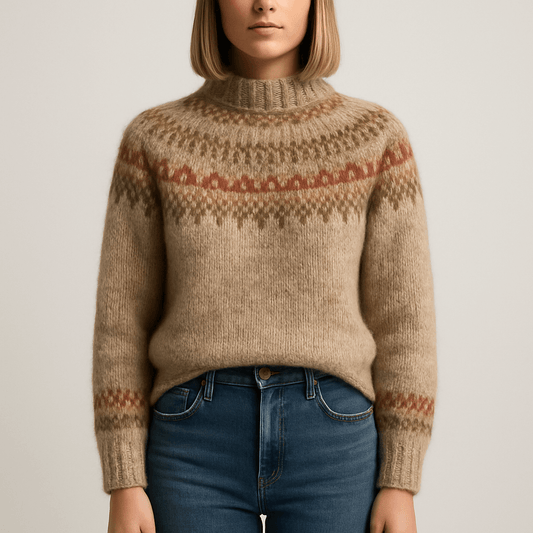 Women's - Cosy Scandinavian Sweater - Warm Knit Design for Comfort