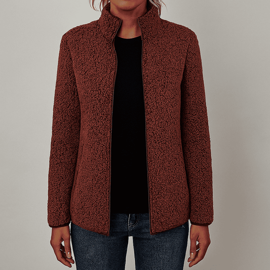 Women's - Fleece Zip-Up Jacket - Cosy Soft Material - Perfect for Layering