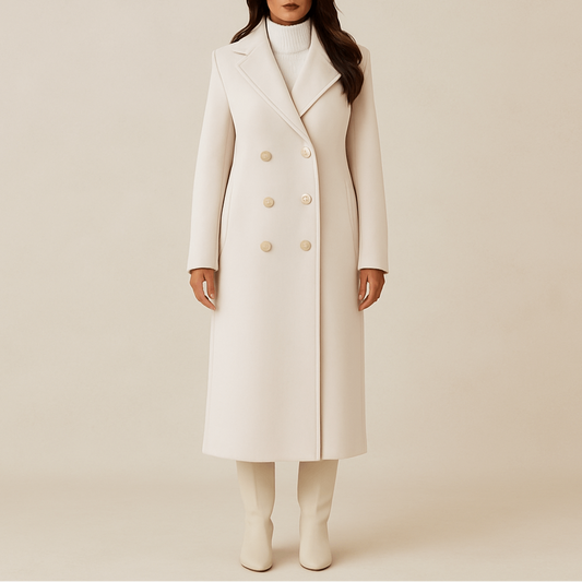 Women's - Trench Coat - Lapel Collar - Stylish Winter Outerwear