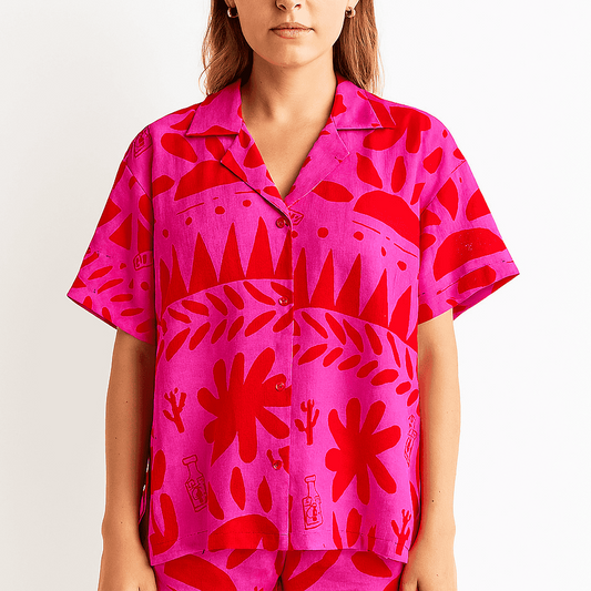 Women's - Tropical Comfort Lounge Set - Soft Fabric - Relaxed Style - Perfect for Summer Leisure and Relaxation