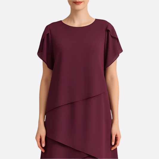 Women's – Chiffon Dress – A-Line, Elegant Fit