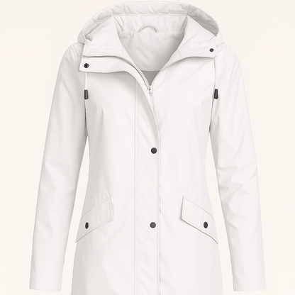Women's - Hooded Raincoat - Long, Waterproof - Waterproof Raincoat