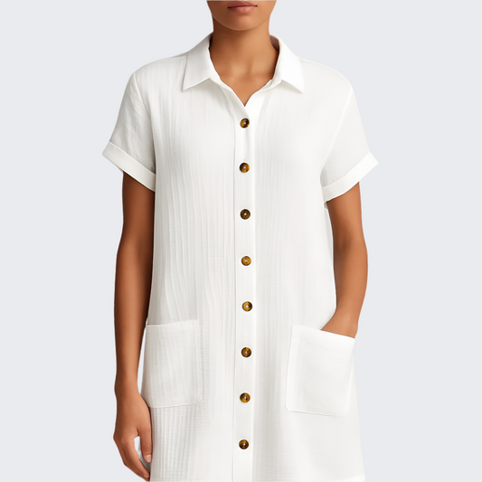 Women's – Shirt Dress – Cotton Relaxed Style
