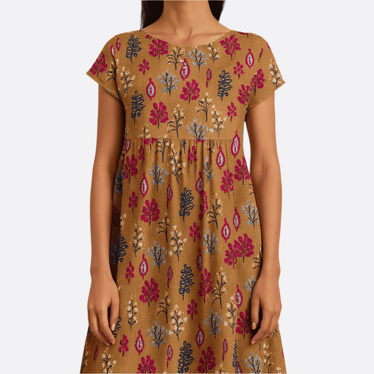 Women's – Tie-Dye Dress – Loose Fit Cotton Blend