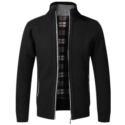 Men's - Zip Cardigan - Knitted Long Sleeve