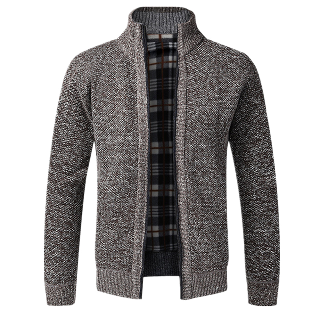 Men's - Zip Cardigan - Knitted Long Sleeve