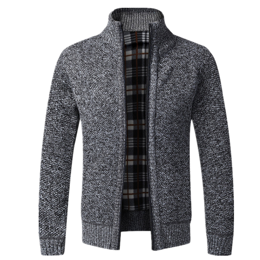 Men's - Zip Cardigan - Knitted Long Sleeve