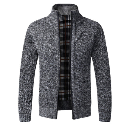 Men's - Zip Cardigan - Knitted Long Sleeve