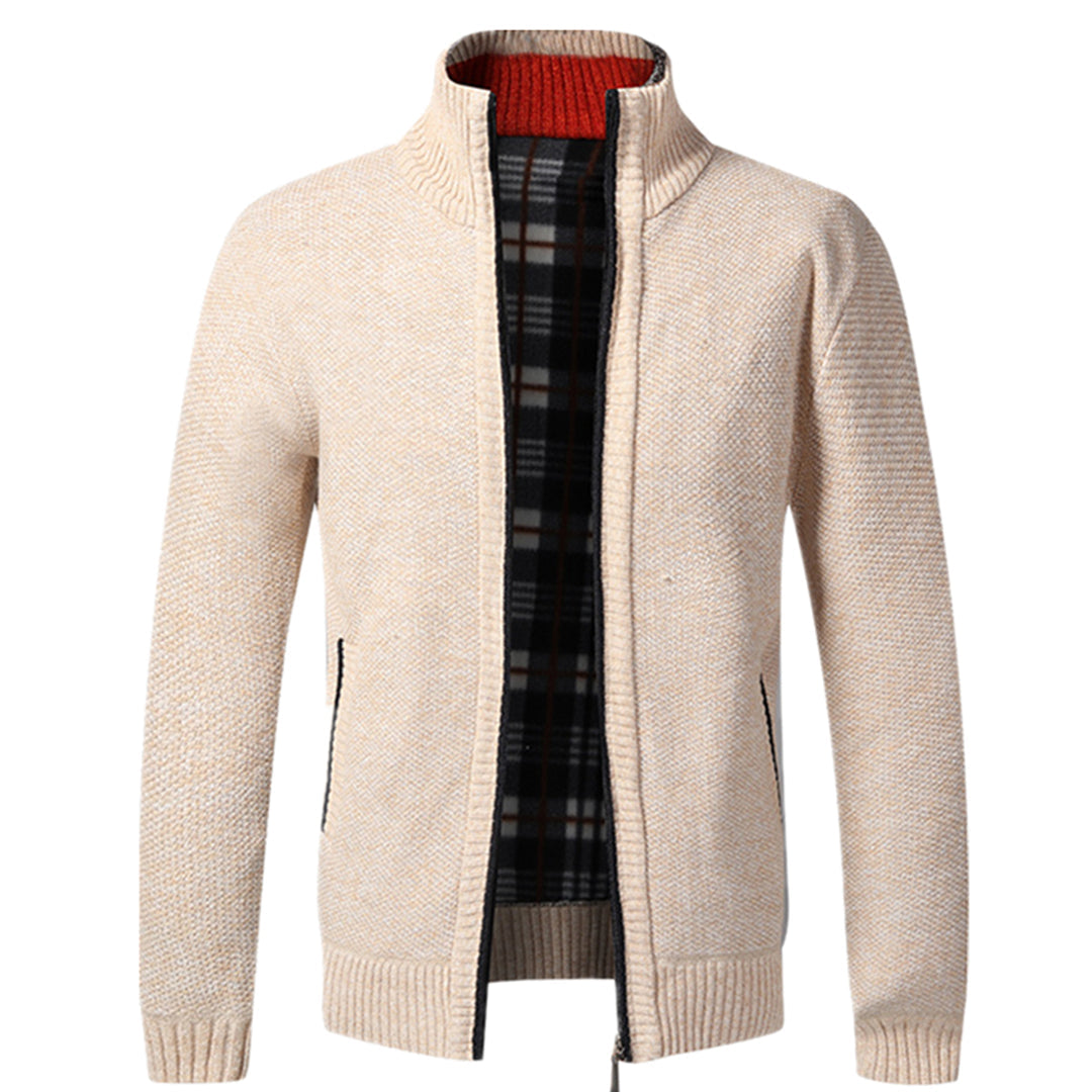 Men's - Zip Cardigan - Knitted Long Sleeve