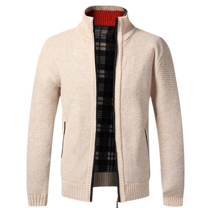 Men's - Zip Cardigan - Knitted Long Sleeve