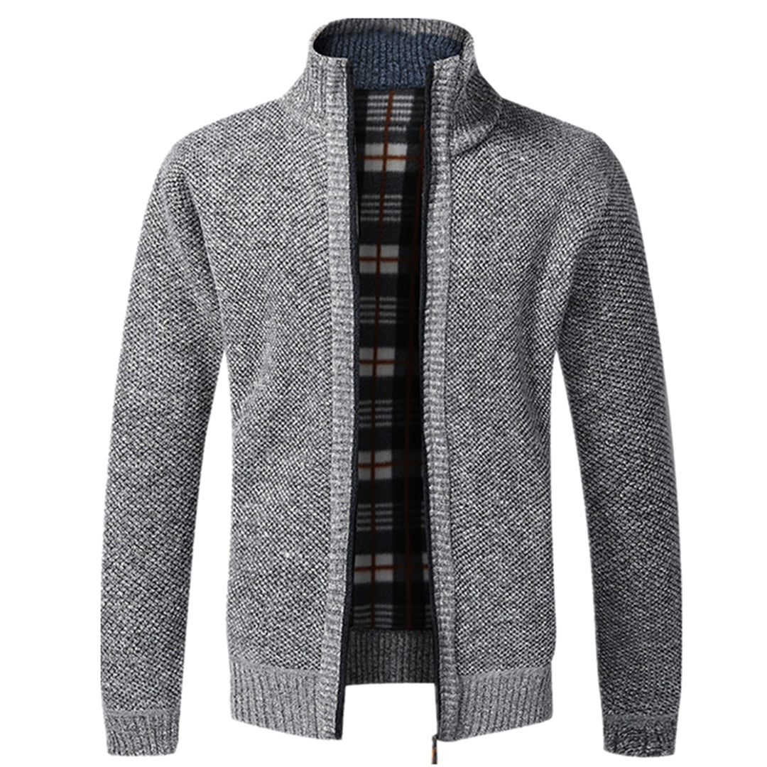 Men's - Zip Cardigan - Knitted Long Sleeve