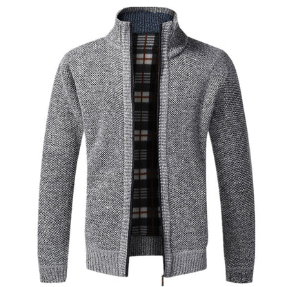 Men's - Zip Cardigan - Knitted Long Sleeve