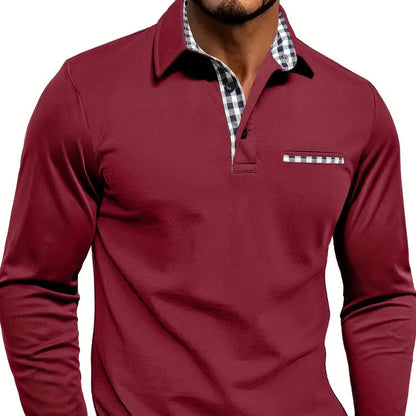 Men's - Classic Summer Polo Shirt - Long Sleeve - Comfortable and Stylish