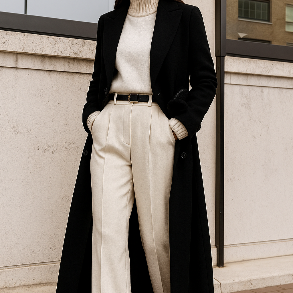 Women’s - Longline Coat - Tailored Winter Elegance