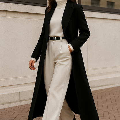 Women’s - Longline Coat - Tailored Winter Elegance
