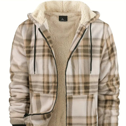 Men's - Warm Fleece Lined Jacket - Cosy Comfort for Cold Days