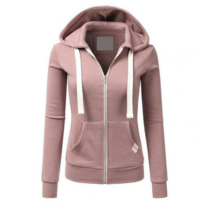 Women's - Cosy Zip-Up Hoodie - Soft and Stylish