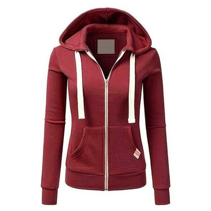 Women's - Cosy Zip-Up Hoodie - Soft and Stylish