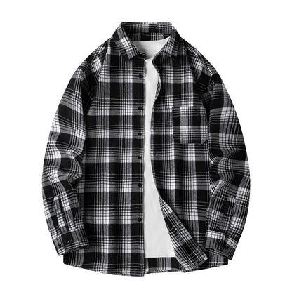 Men's - Plaid Flannel Shirt - Soft Cotton - Stylish Casual Wear