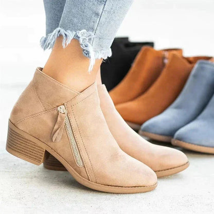 Women's - Comfortable Booties - Soft Material