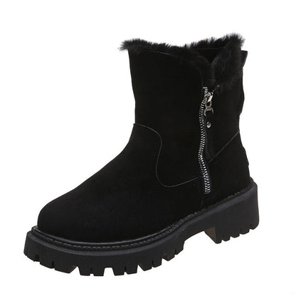 Women's - Non-Slip Ankle Boots - Side Zip Enclosure