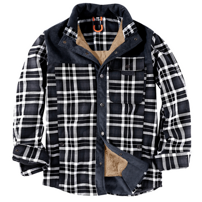 Men's - Lumberjack Jacket - Durable Cotton Blend - Stylish Outdoor Wear