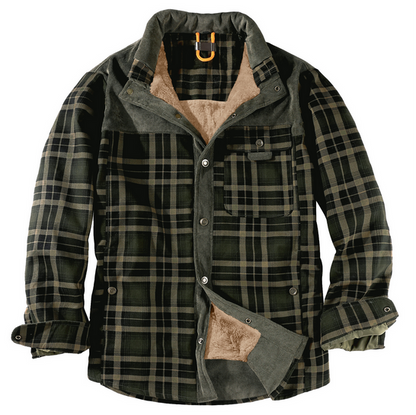 Men's - Lumberjack Jacket - Durable Cotton Blend - Stylish Outdoor Wear