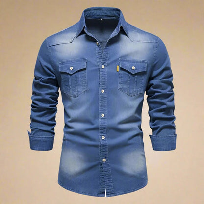 Men's - Denim Shirt - Classic Style - Durable Fabric - Casual Wardrobe Essential