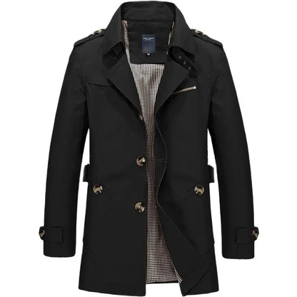 Men's - Trench Coat - Double Breasted Belted