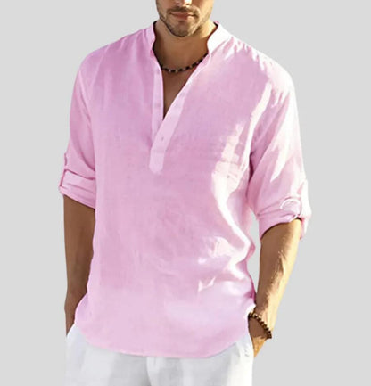 Men's - Linen Shirt - Classic Style