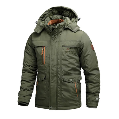 Men's - Tactical Winter Jacket - Waterproof Insulated Coat with Hood