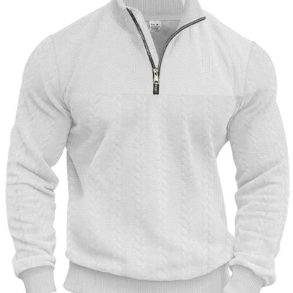 Men's - Half Zip Pullover - Soft Fabric, Stylish Design - Casual Comfort