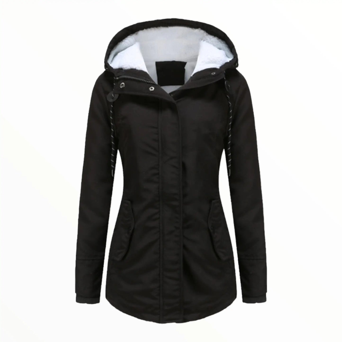 Women's - Parka Jacket - Warm Faux Fur Trim