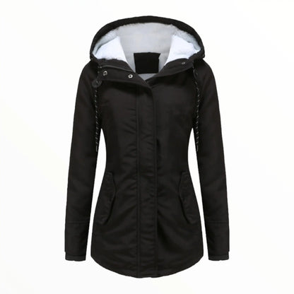 Women's - Parka Jacket - Warm Faux Fur Trim
