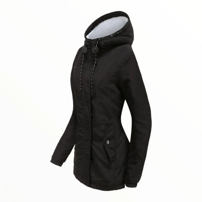Women's - Parka Jacket - Warm Faux Fur Trim