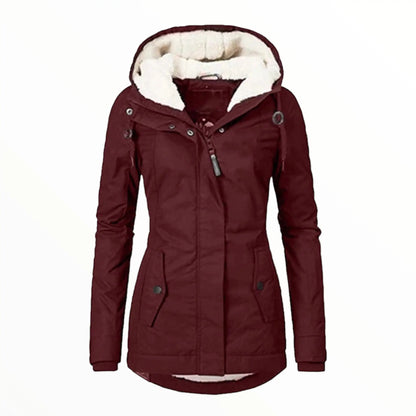 Women's - Parka Jacket - Warm Faux Fur Trim