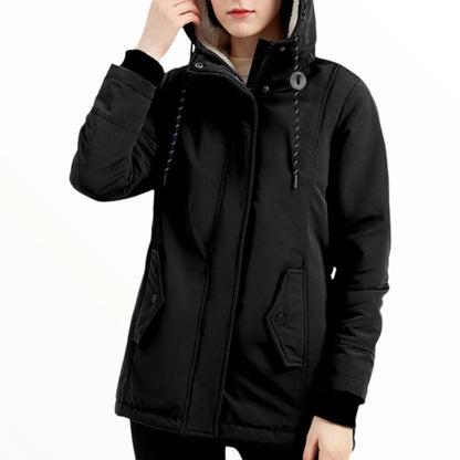 Women's - Parka Jacket - Warm Faux Fur Trim