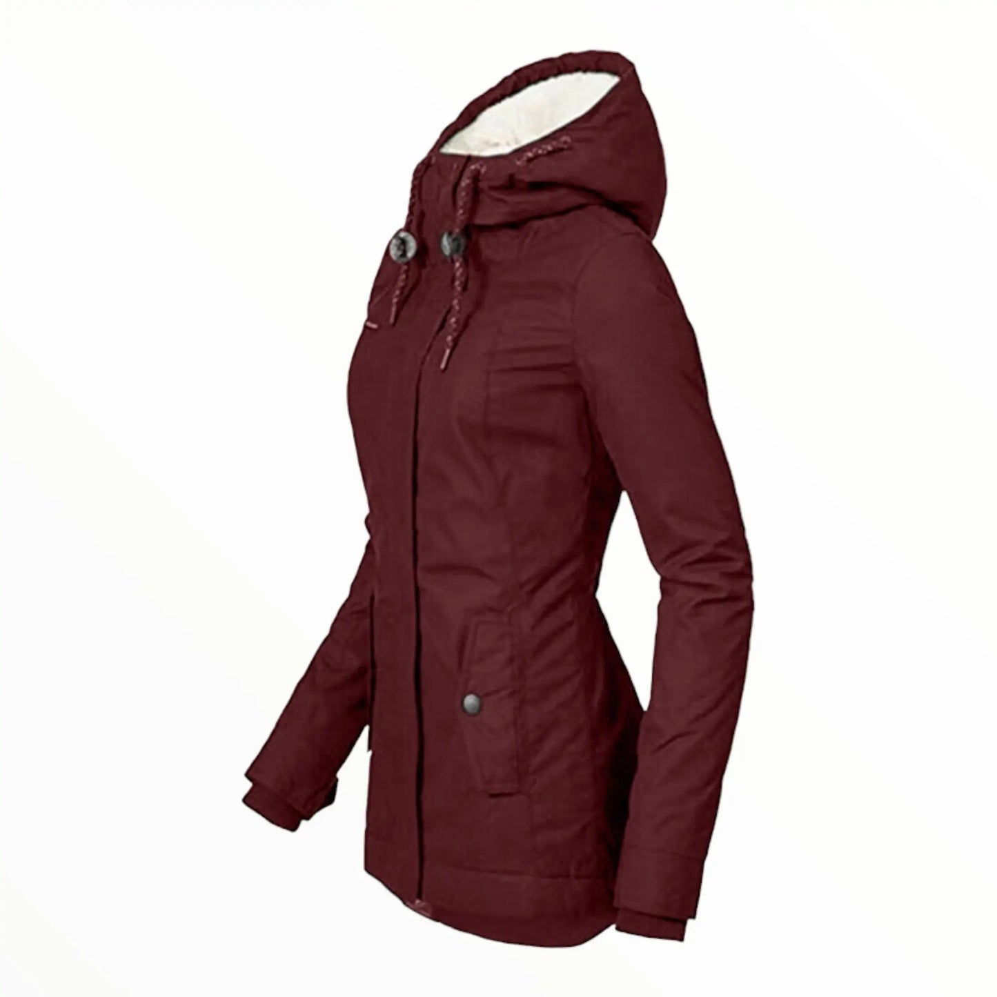 Women's - Parka Jacket - Warm Faux Fur Trim