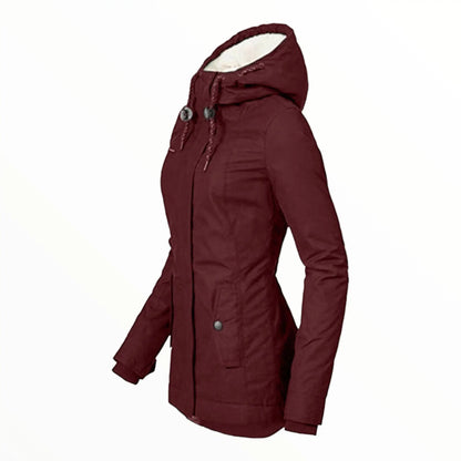 Women's - Parka Jacket - Warm Faux Fur Trim