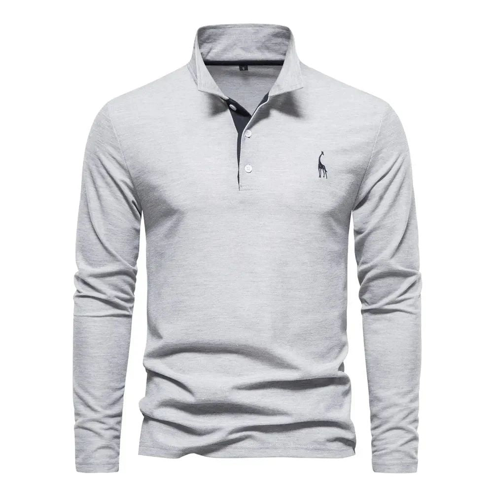 Men's - Long Sleeve Polo Shirt - Casual Fit