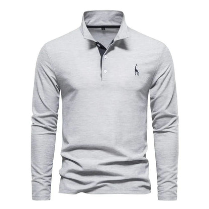 Men's - Long Sleeve Polo Shirt - Casual Fit