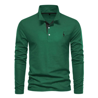 Men's - Long Sleeve Polo Shirt - Casual Fit