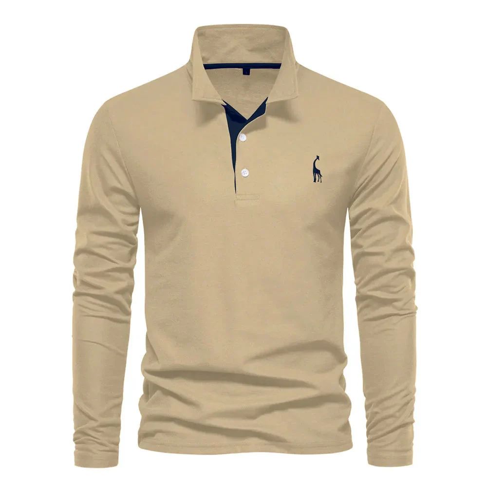 Men's - Long Sleeve Polo Shirt - Casual Fit