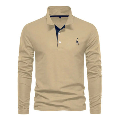 Men's - Long Sleeve Polo Shirt - Casual Fit