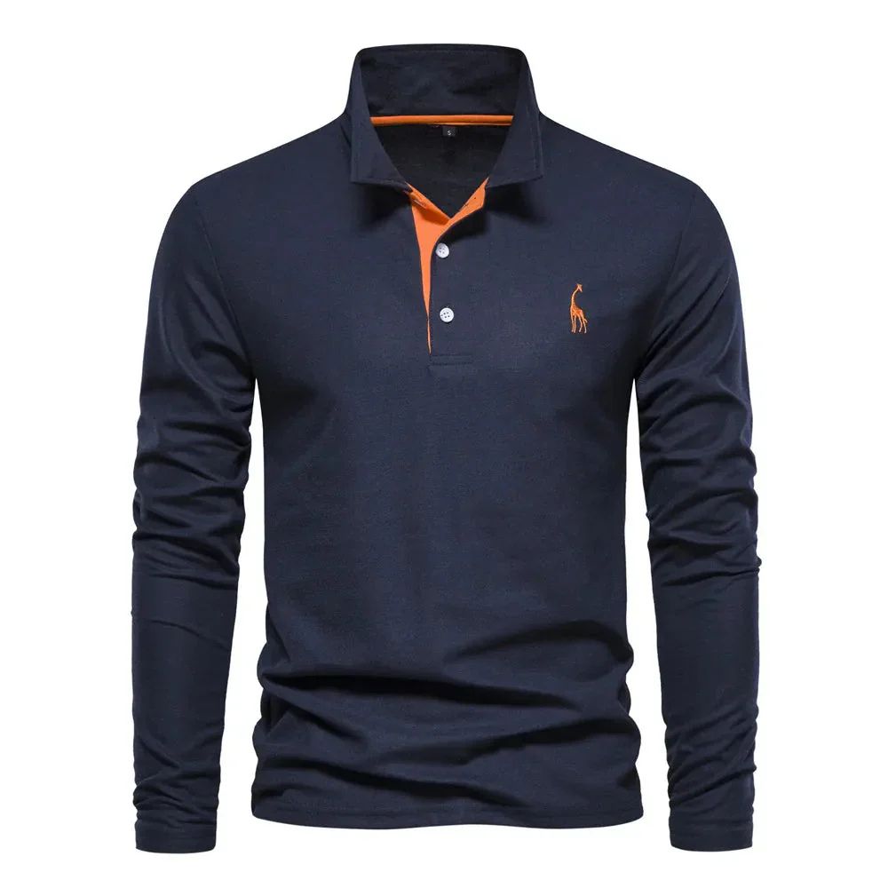 Men's - Long Sleeve Polo Shirt - Casual Fit