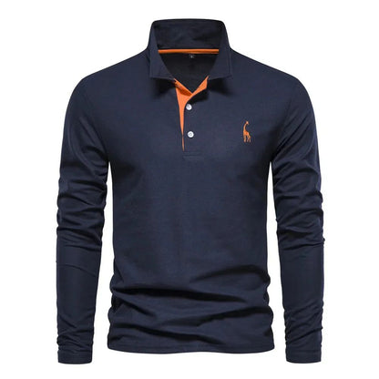 Men's - Long Sleeve Polo Shirt - Casual Fit